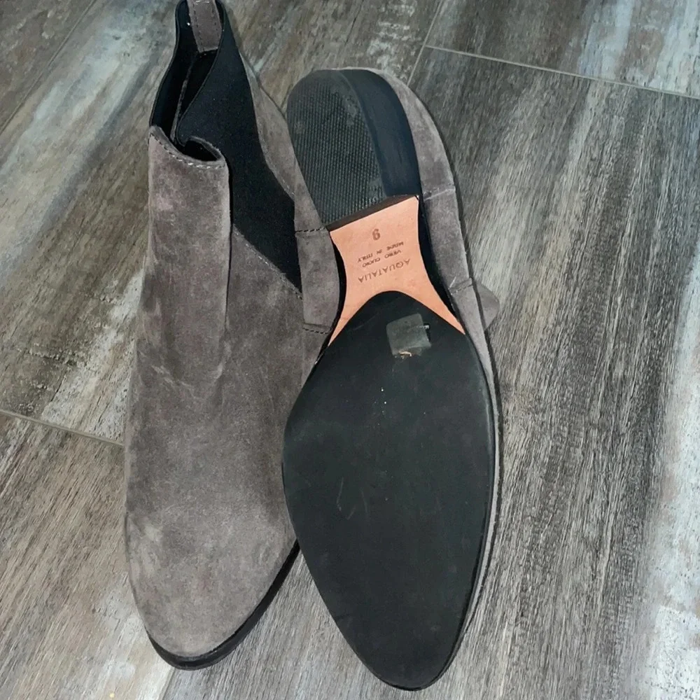 Aquatalia Gray Suede Ankle Boots size 9